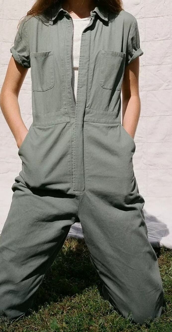 Urban Outfitters Green Utility Flight Suit Relaxed Fit Jumpsuit xs